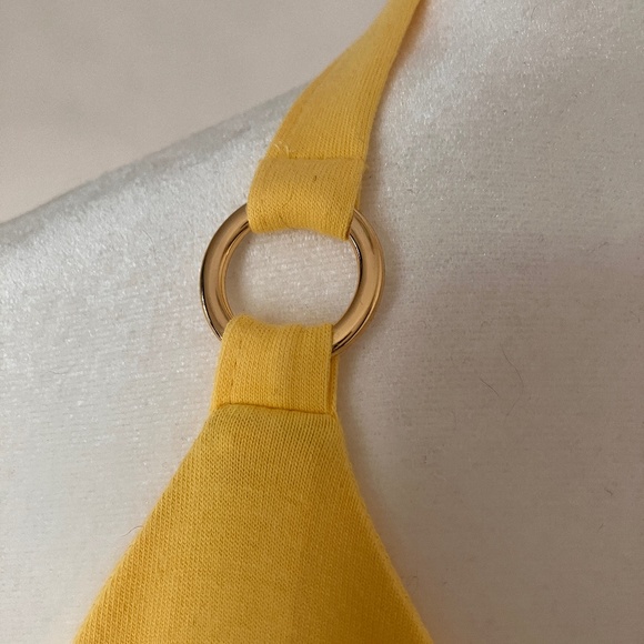 YELLOW HALTER-NECK DRESS - Picture 5 of 14